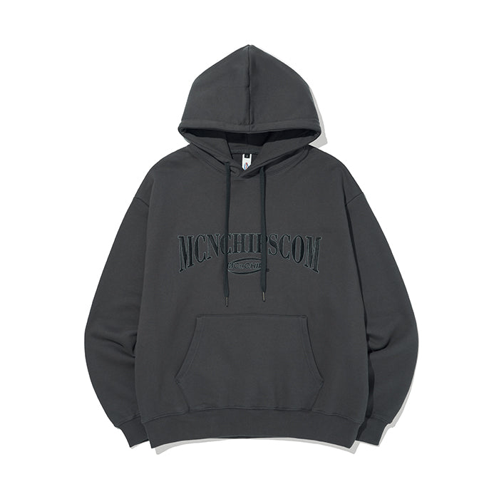 Vintage arch-logo hoodie [charcoal]