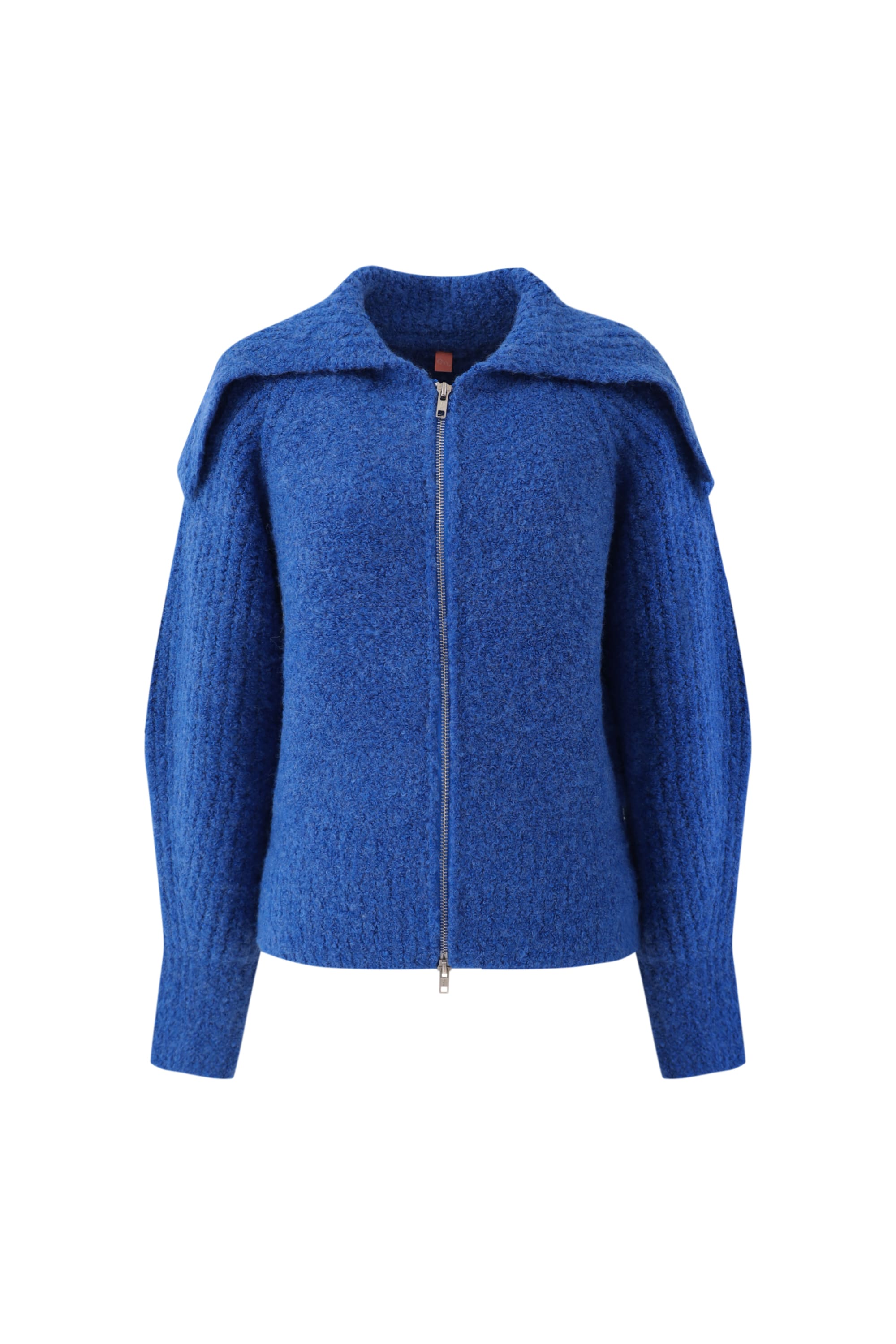 Sailor two-way zip-up cardigan (Cobalt blue)