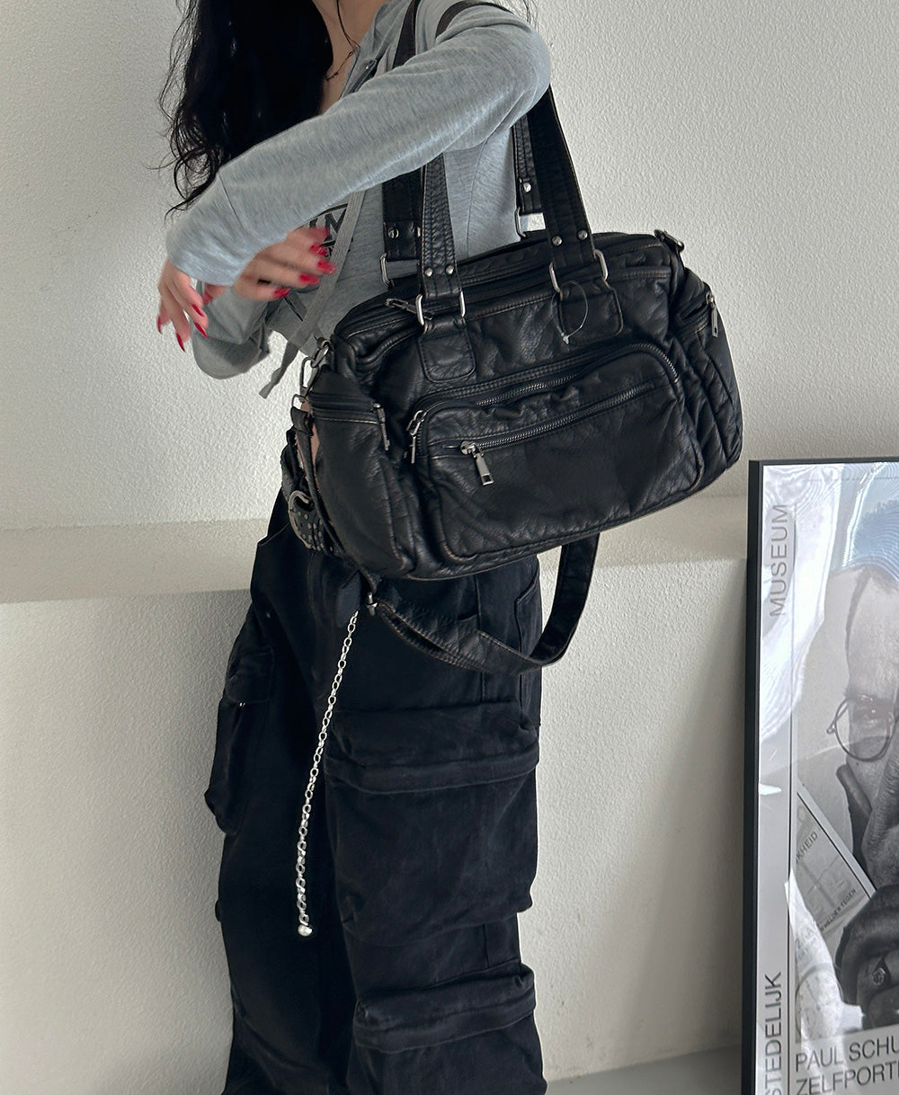 Vintage cargo tote shoulder bag