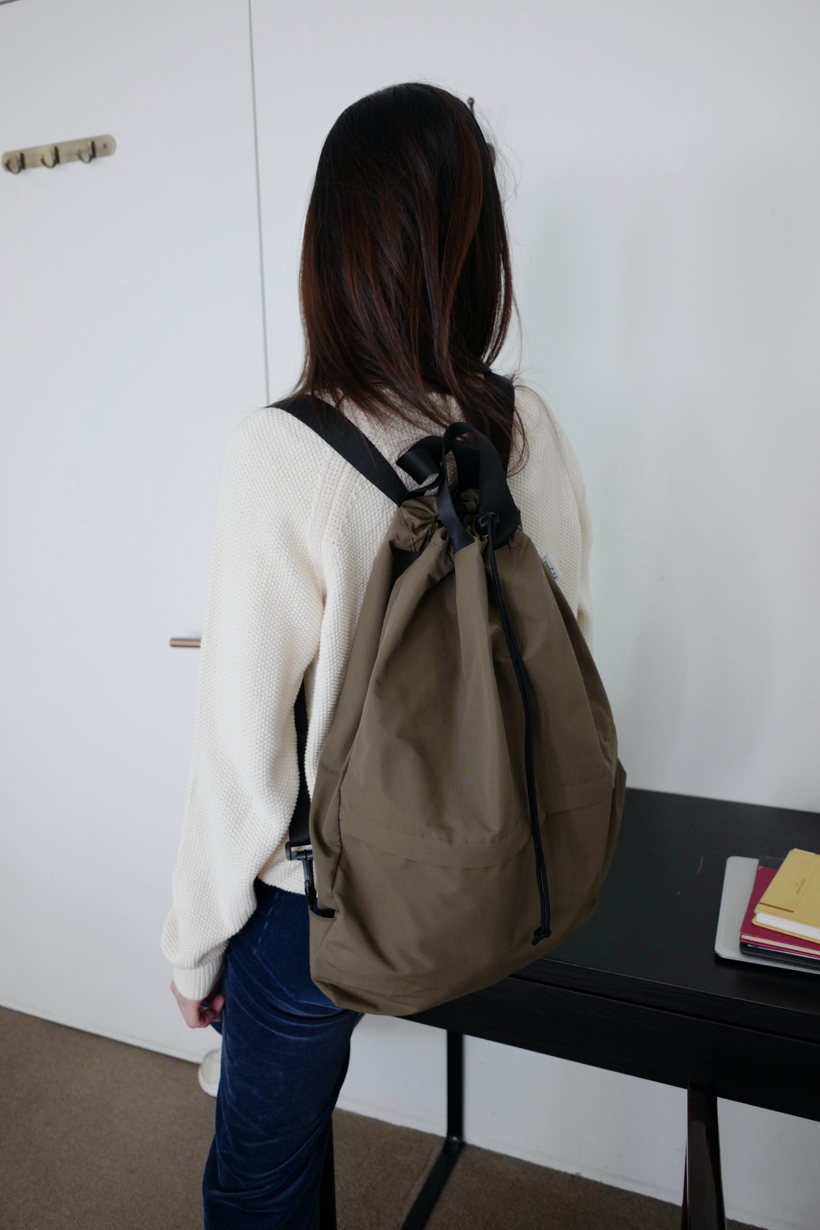 String backpack (Khaki_Brown)