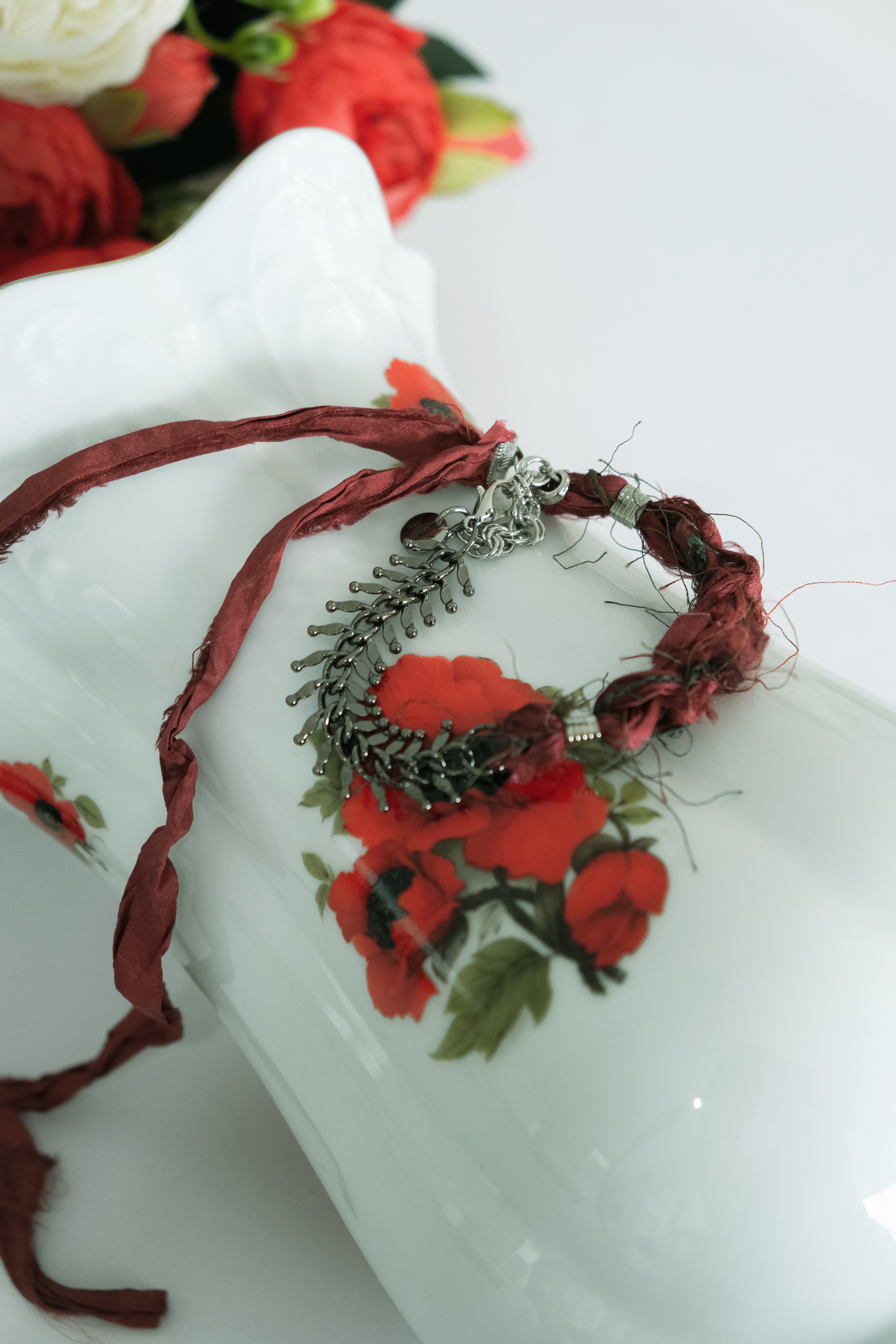 ROUGH SCARF BRACELET ROSE