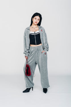 ROSE VELOUR 2-WAY SWEAT PANTS