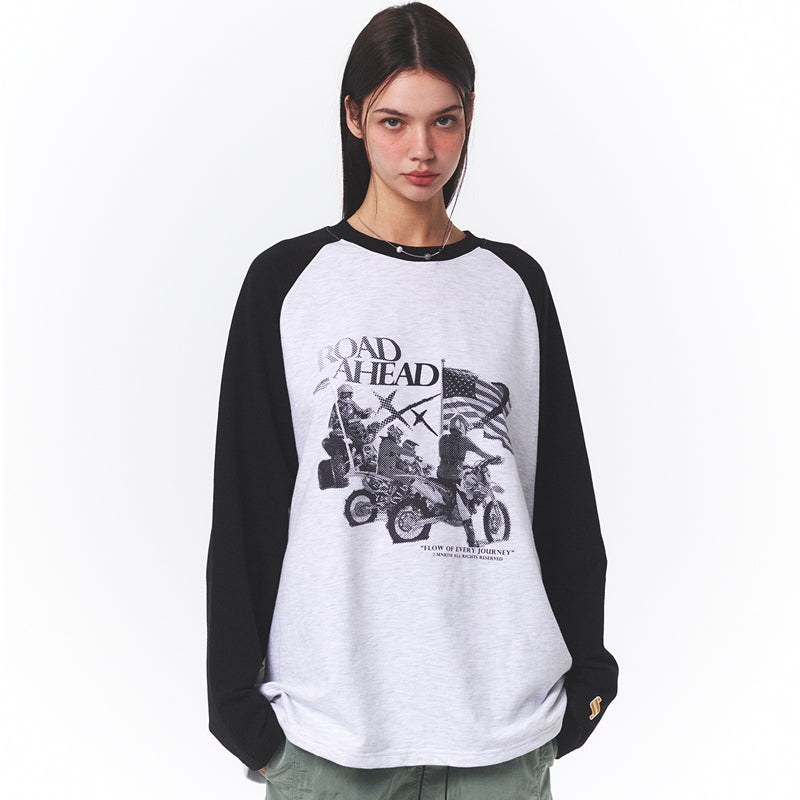 Road Ahead Raglan T-shirt(2color)