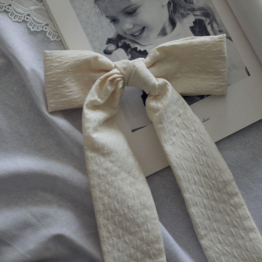 Long Jacquard Ribbon Hair Pin