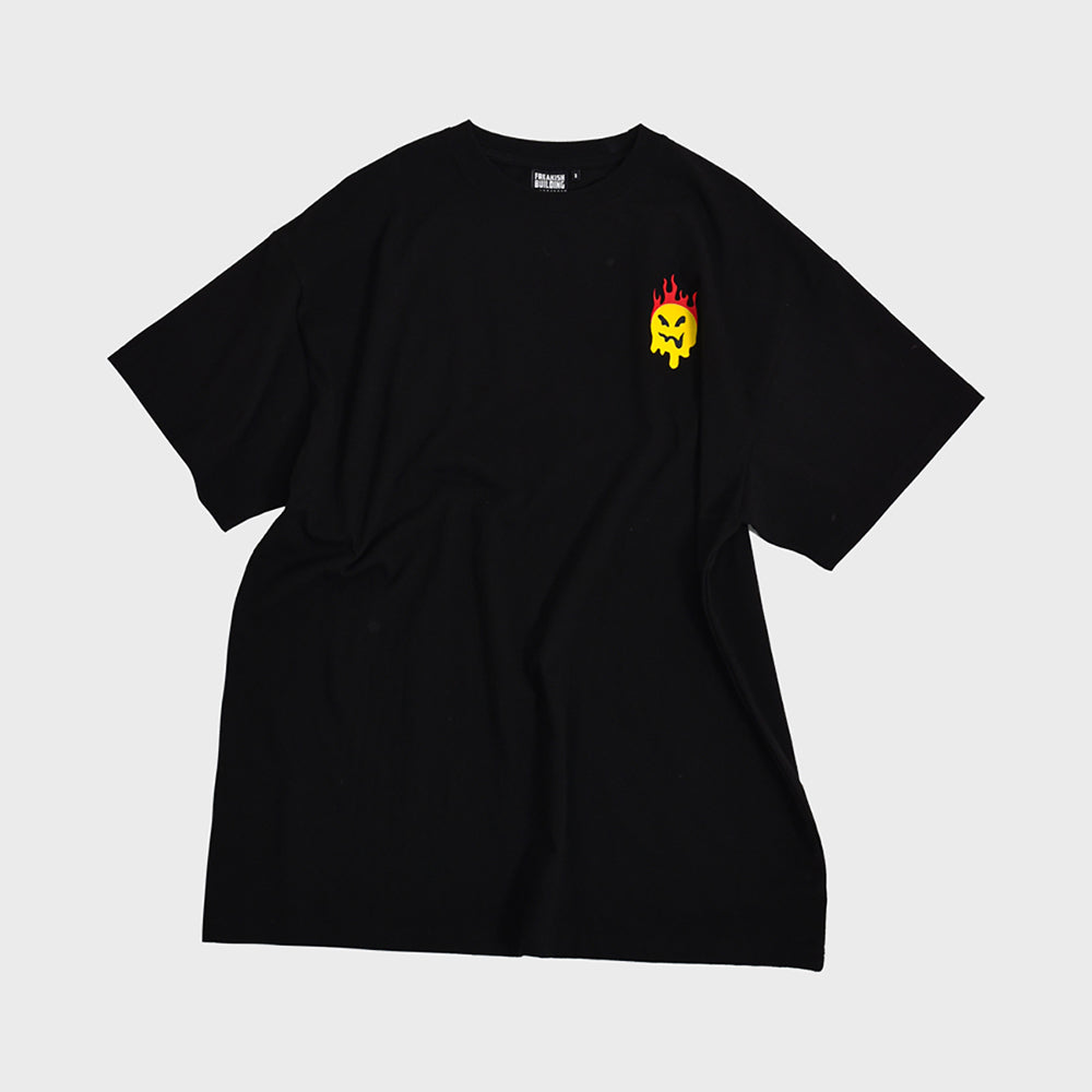 BURNING SMILE SHORT SLEEVE T-SHIRTS (BLACK)