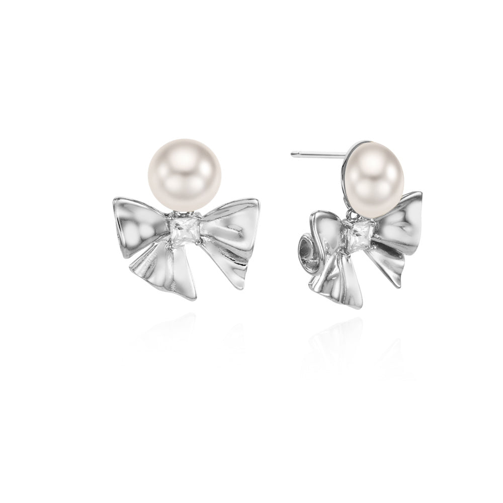 romantic holiday ribbon earring