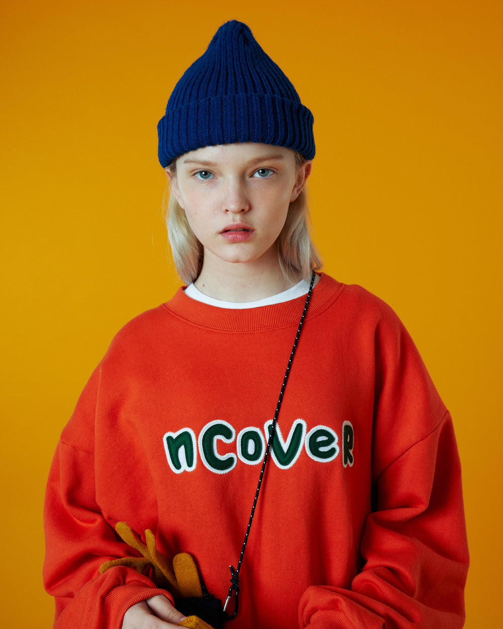 SIGNATURE PATCH LOGO SWEATSHIRT-ORANGE