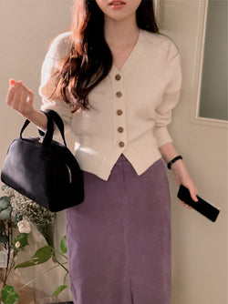 Alpaca Wool Knit Cardigan (4color)