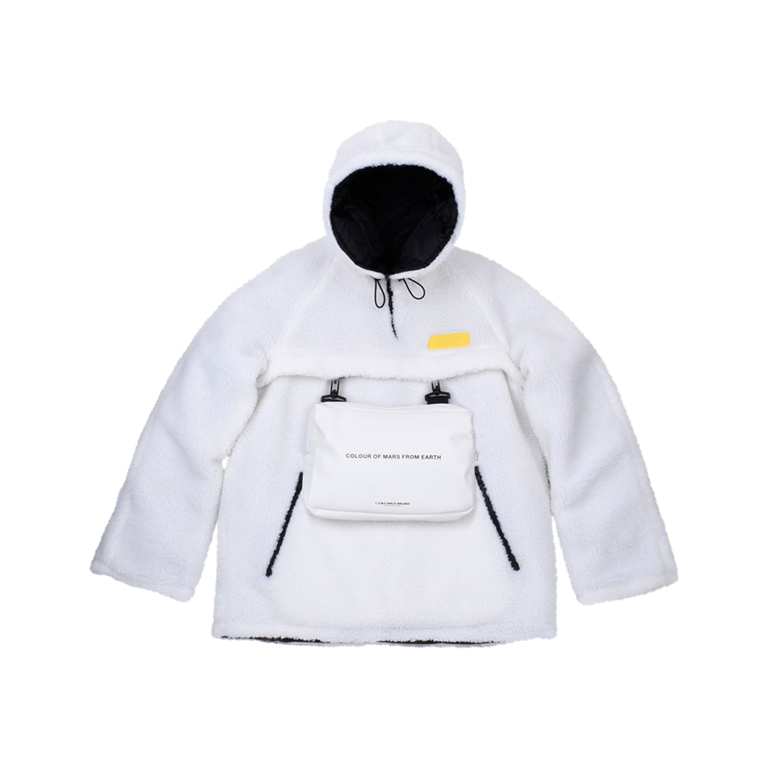 EMTバッグアノラックフェイクシャーリングコート[UNISEX] EMT Bag Anorak Faux-Shearling Coat (White)