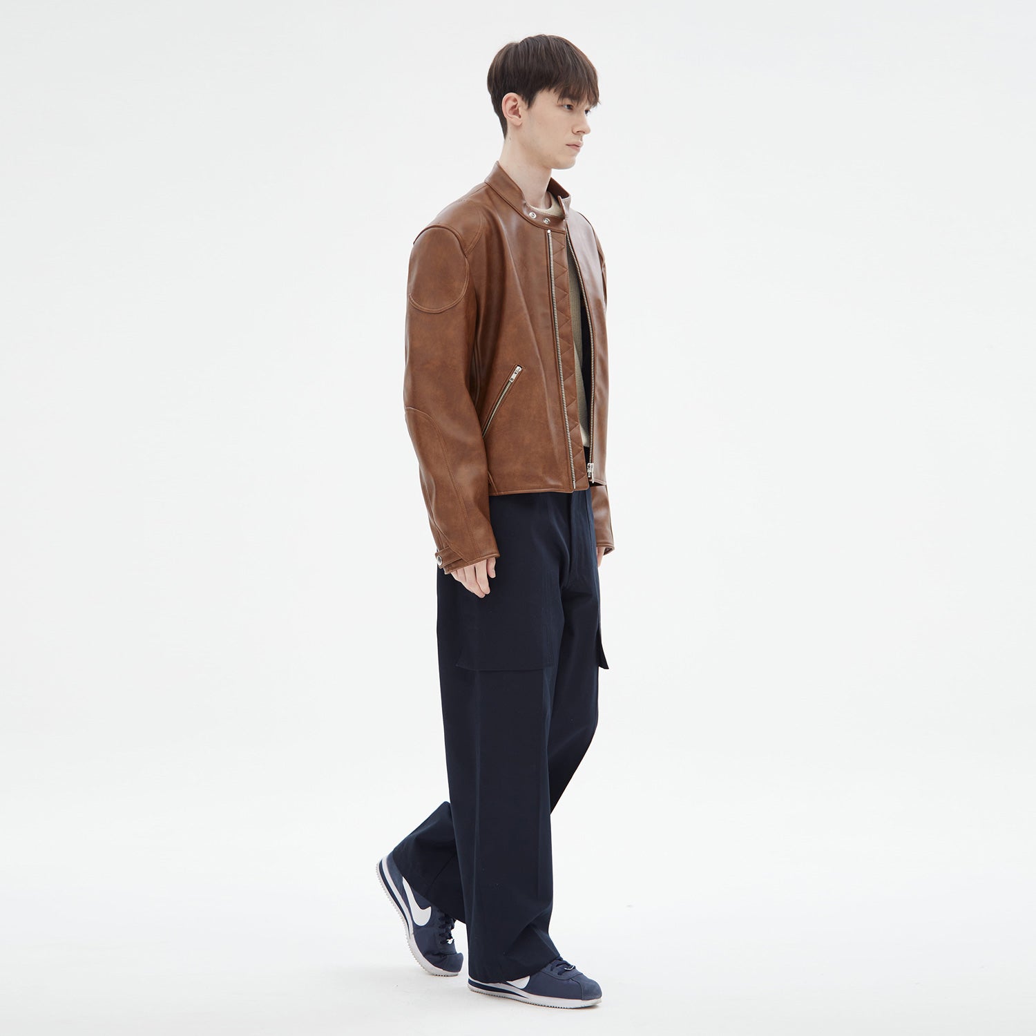 FLAP POKET COTTON CARGO PANTS(DARK NAVY)