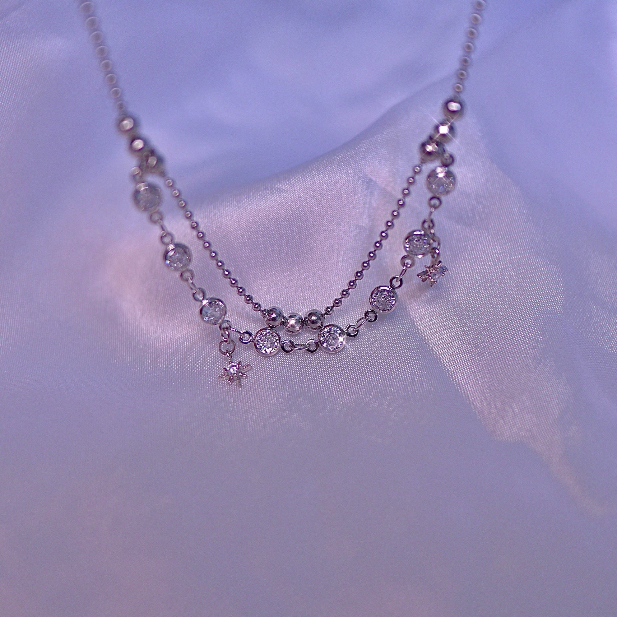 Starlight Cubic Ball Chain Choker