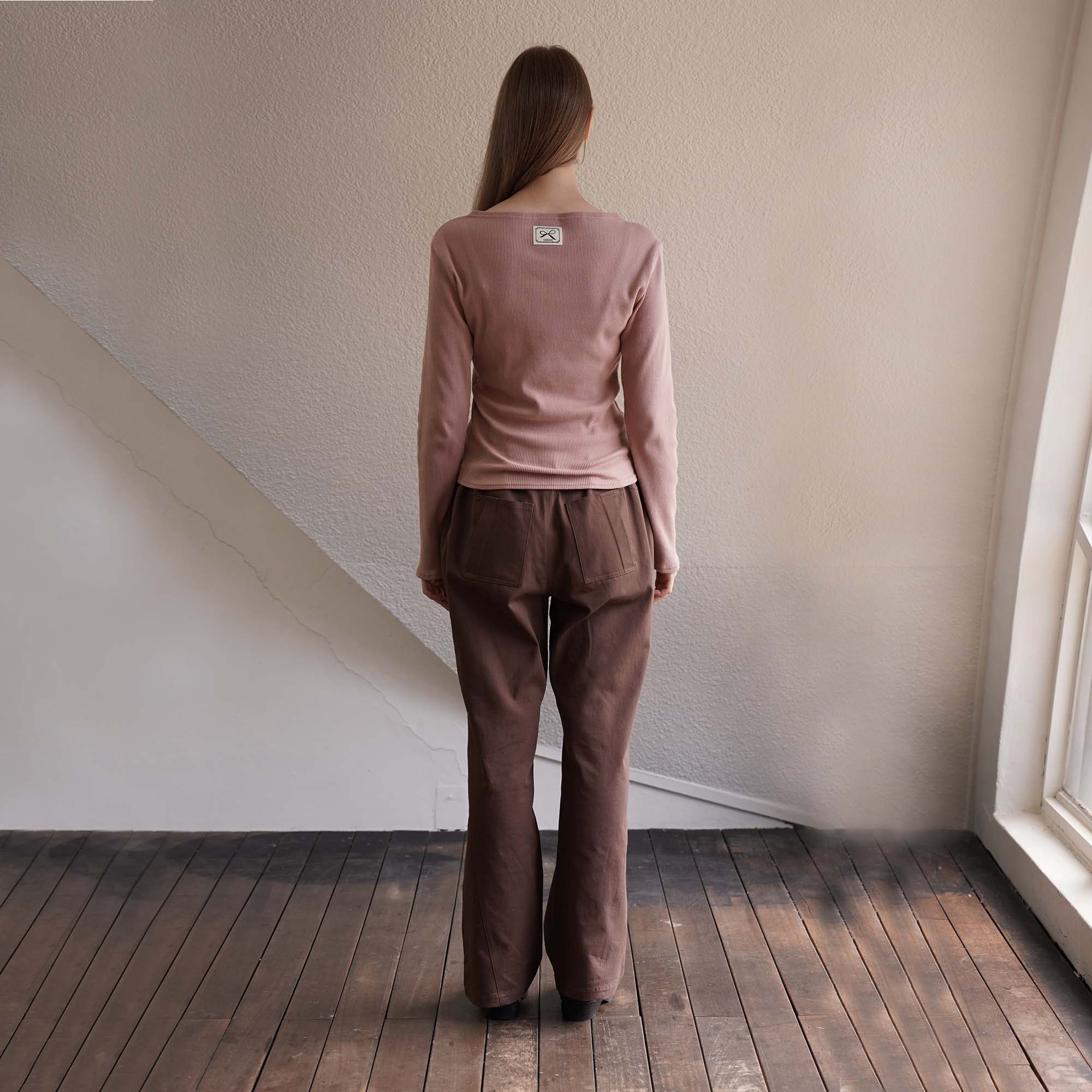 Pink Boatneck Top