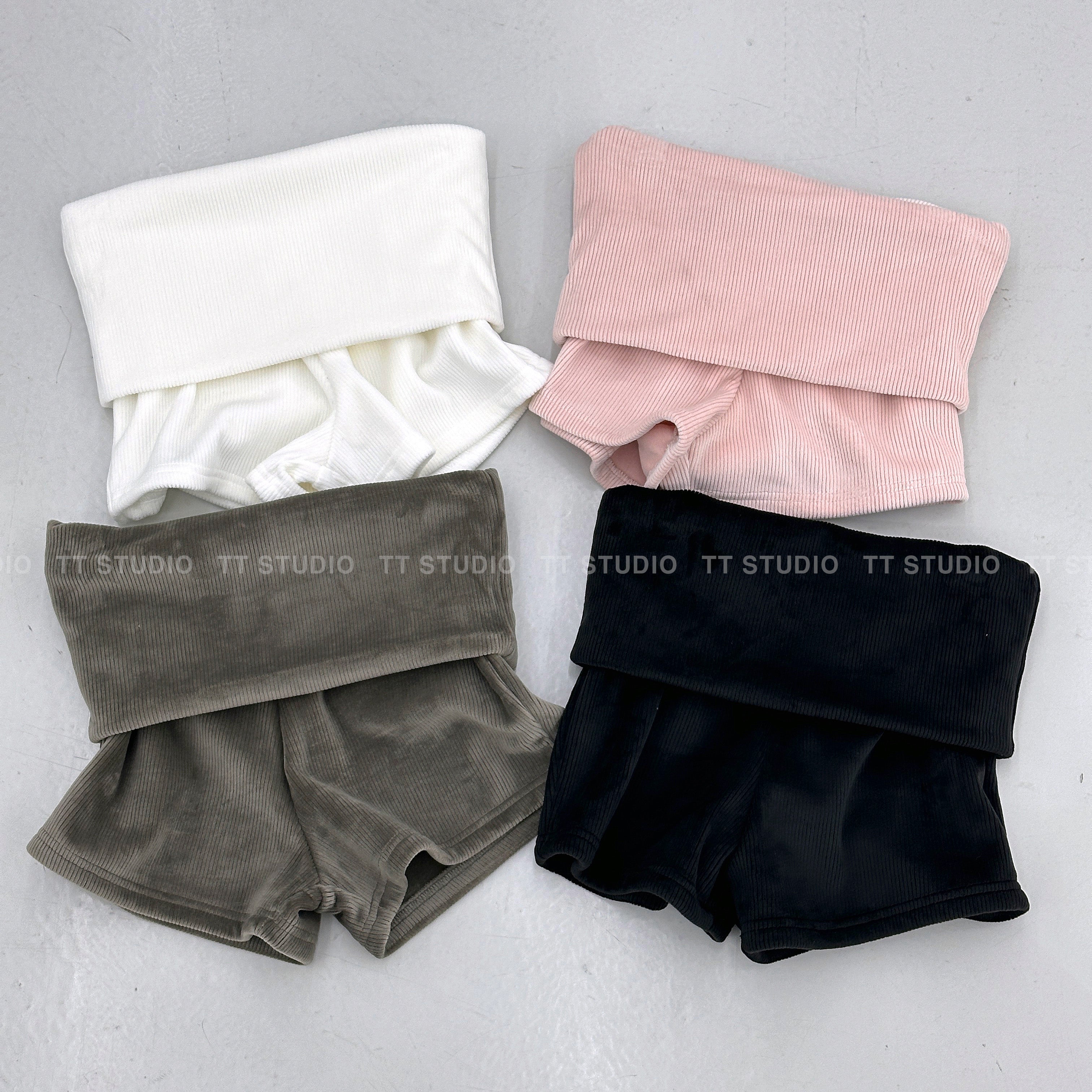 Drape velvet short-PT