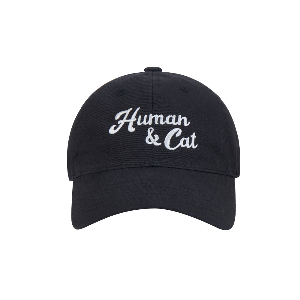 HUMAN AND CAT BALL CAP_BLACK