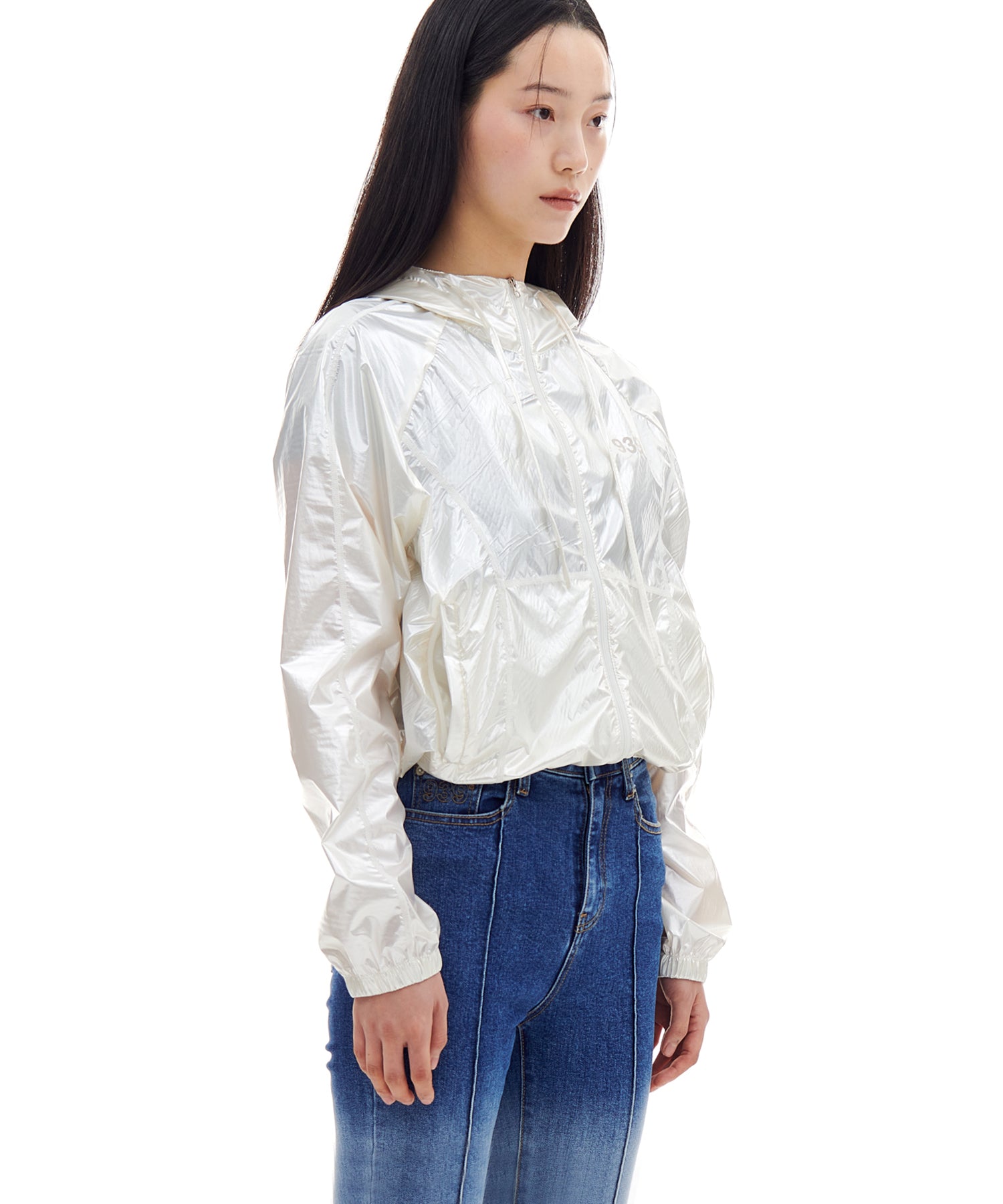 SHEER CROP WINDBREAKER (WHITE)