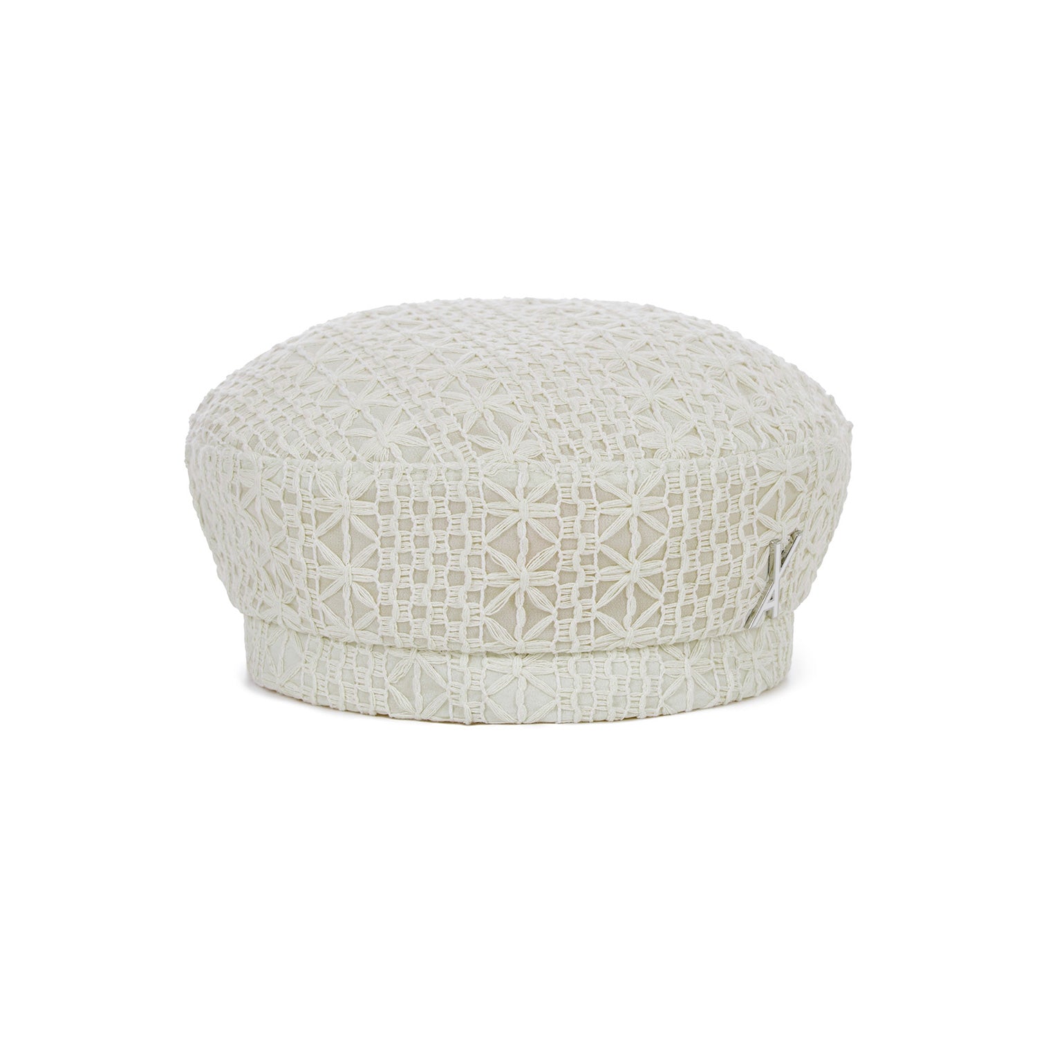 Epoxy Stud See Through Beret White