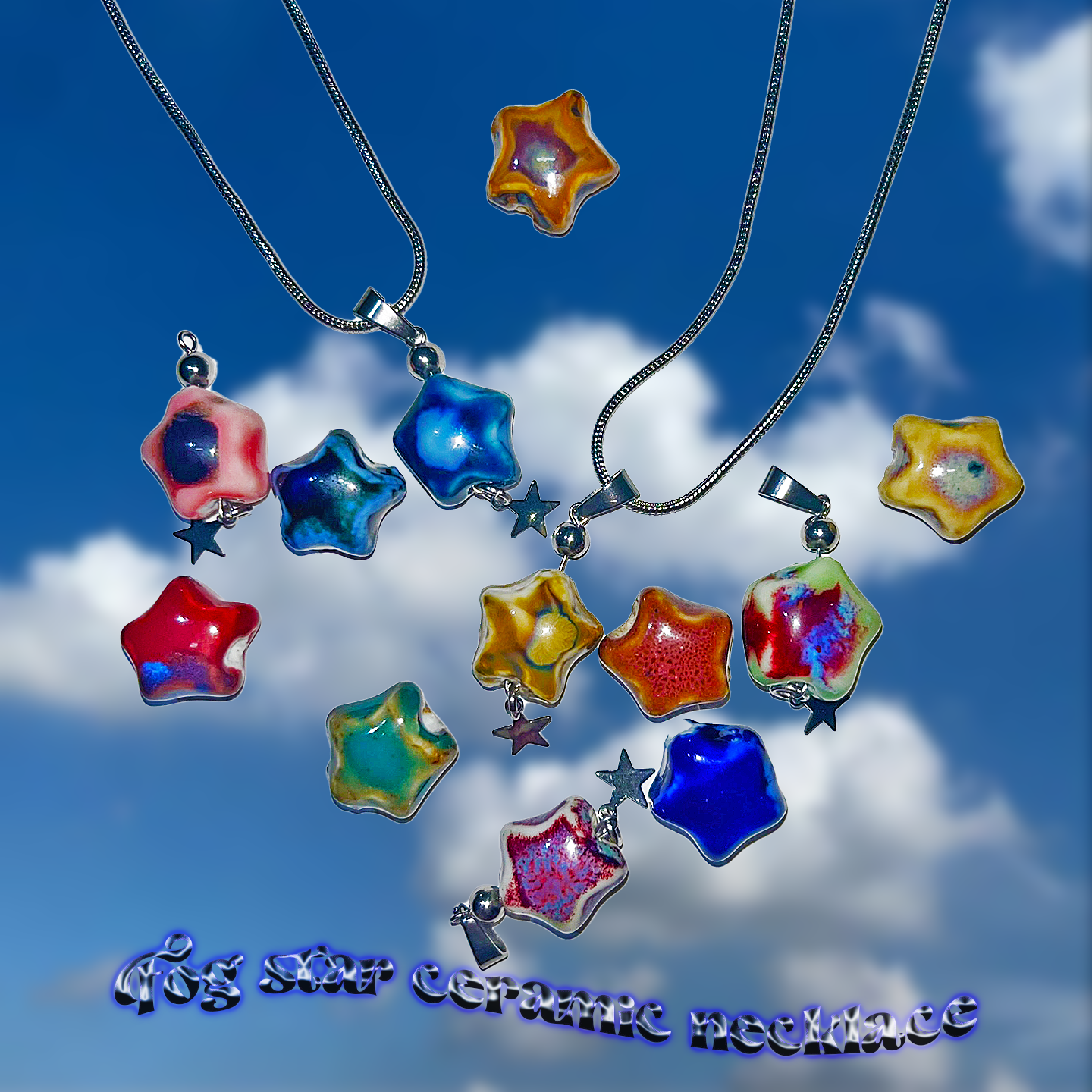 Fog star ceramic necklace (12color)