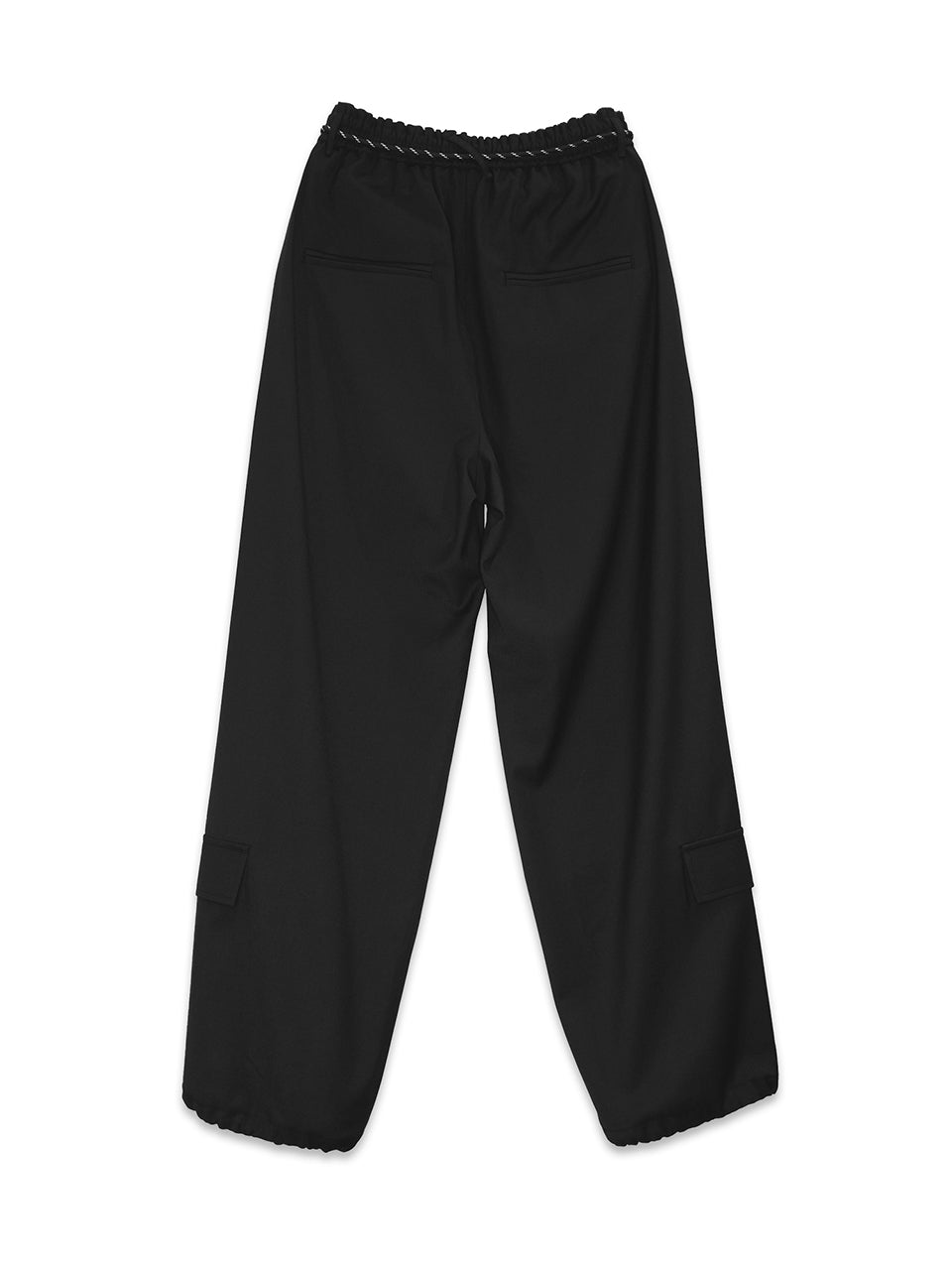 The Lower Pocket Detail Slacks / Black