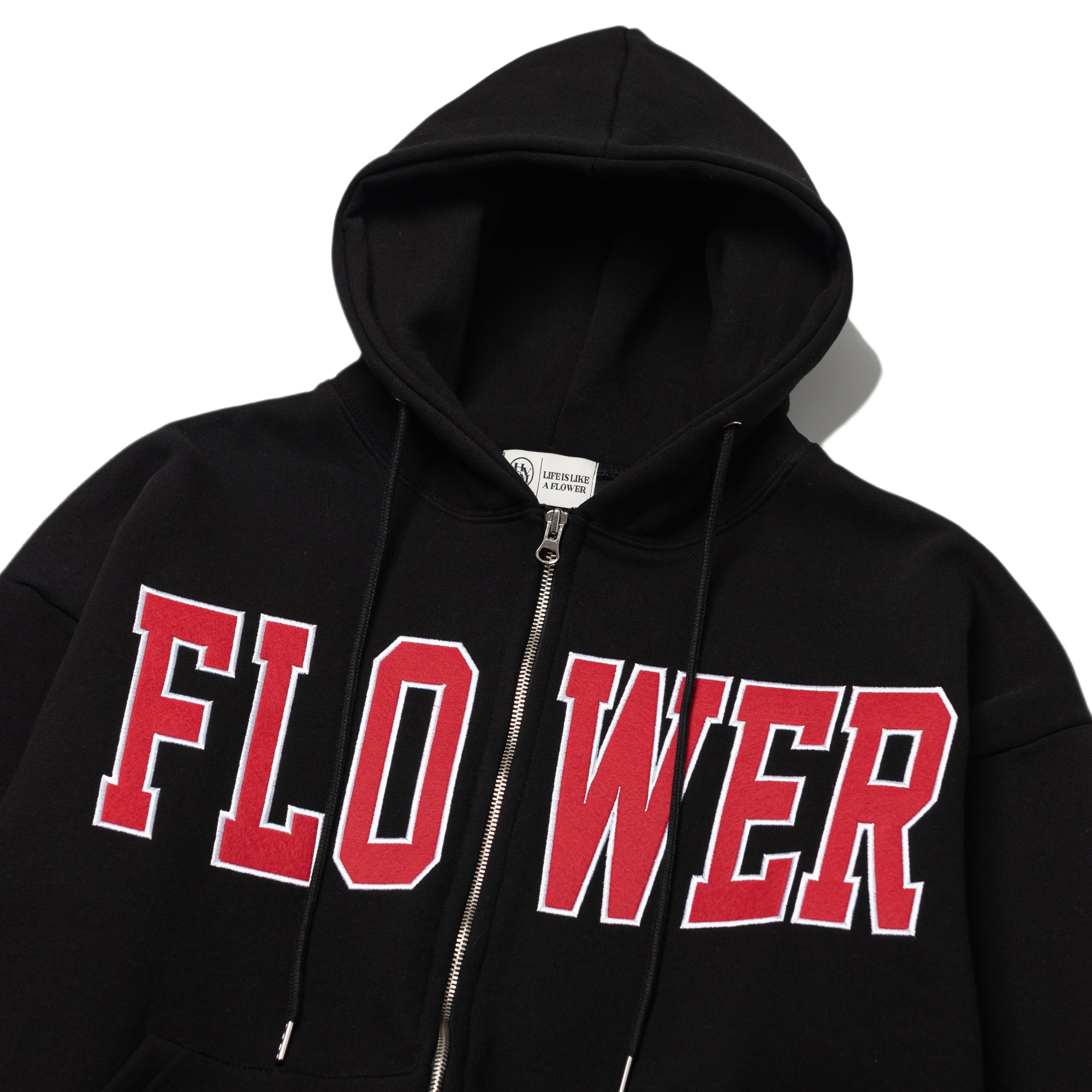 FLOWER ZIP UP HOOD(BLACK)