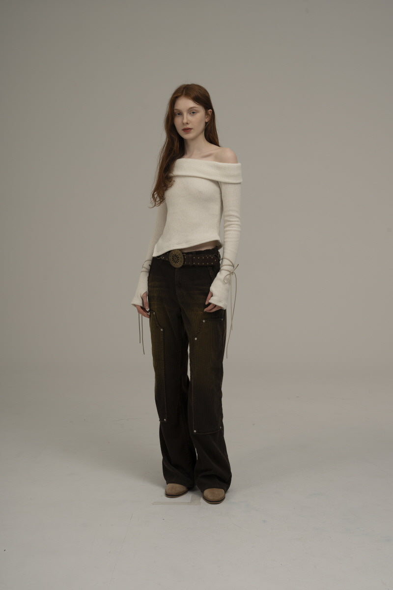 corduroy pants (brown)