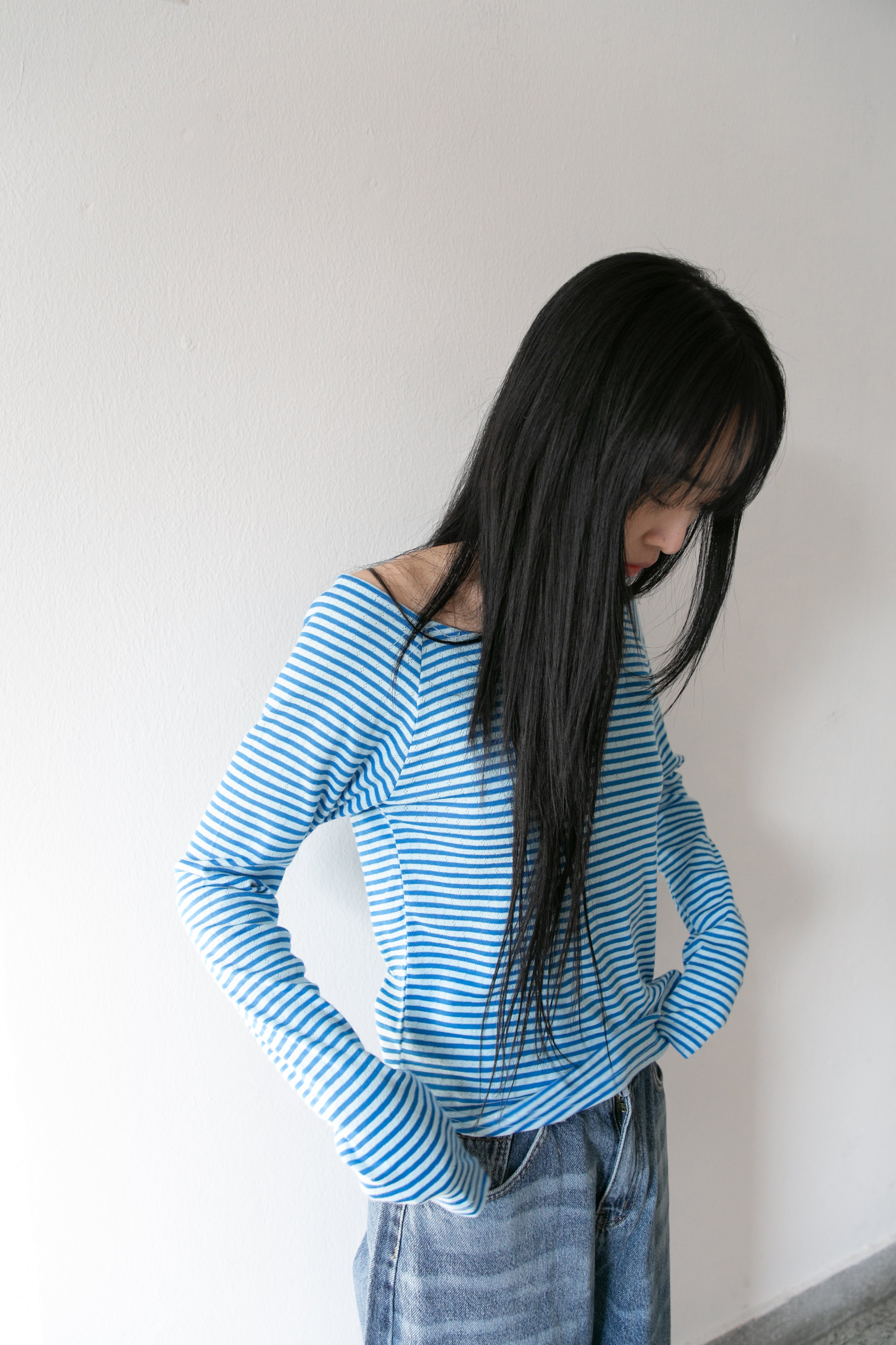 pop stripe punching top(3colors)