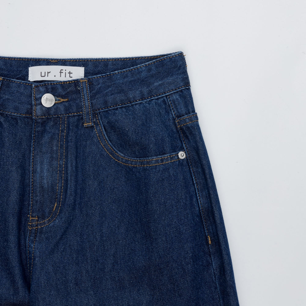 WIDE FIT CARGO DARK DENIM PANTS [17711]