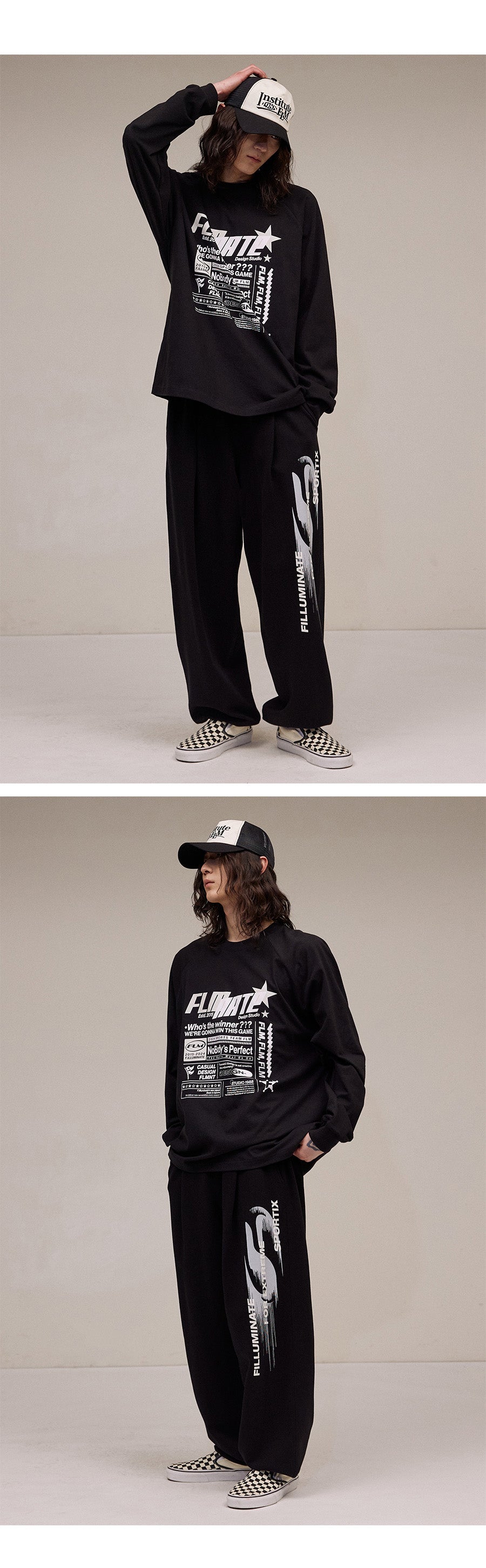 Modify Symbol Logo Sweat Pants-Black