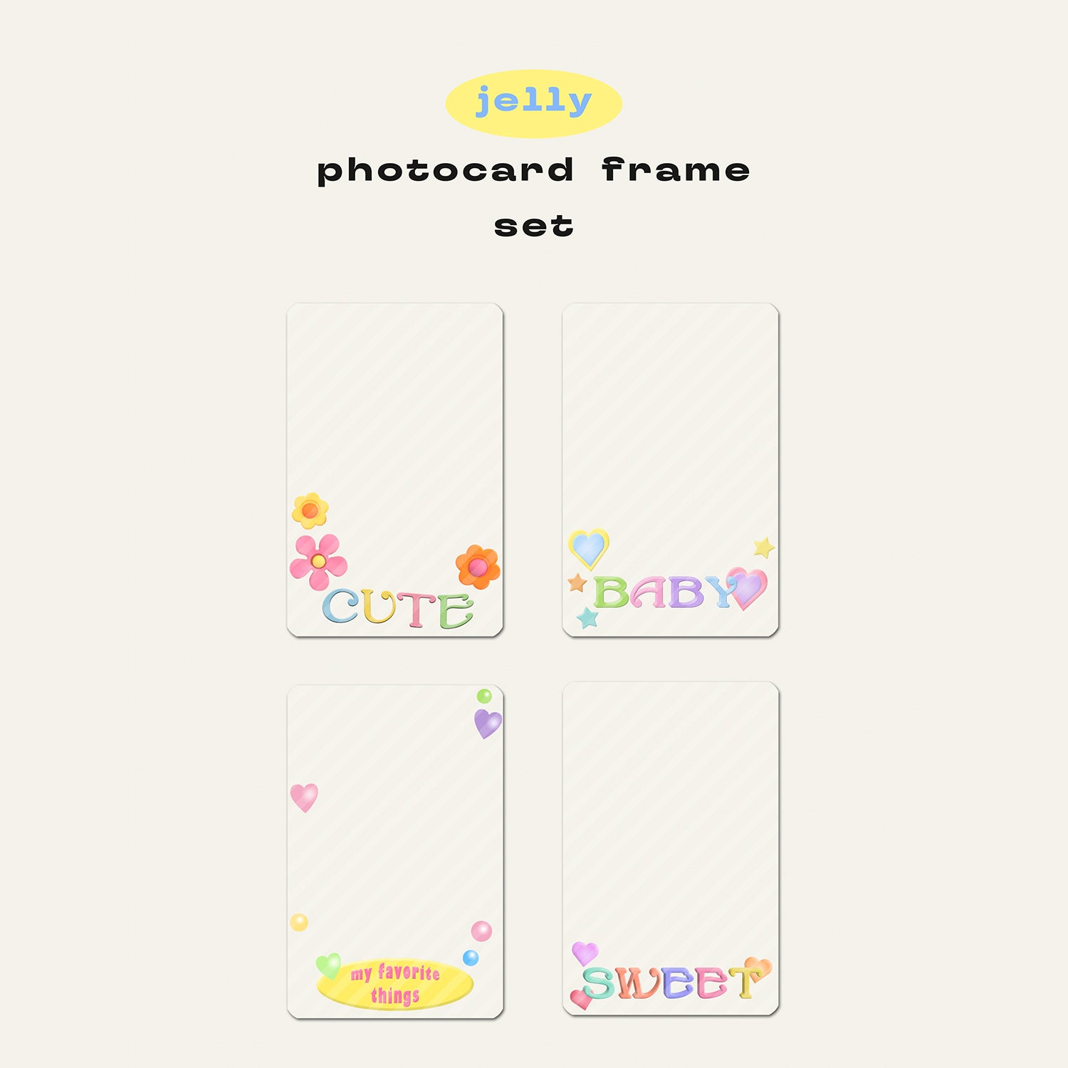 JELLY photocard frame set
