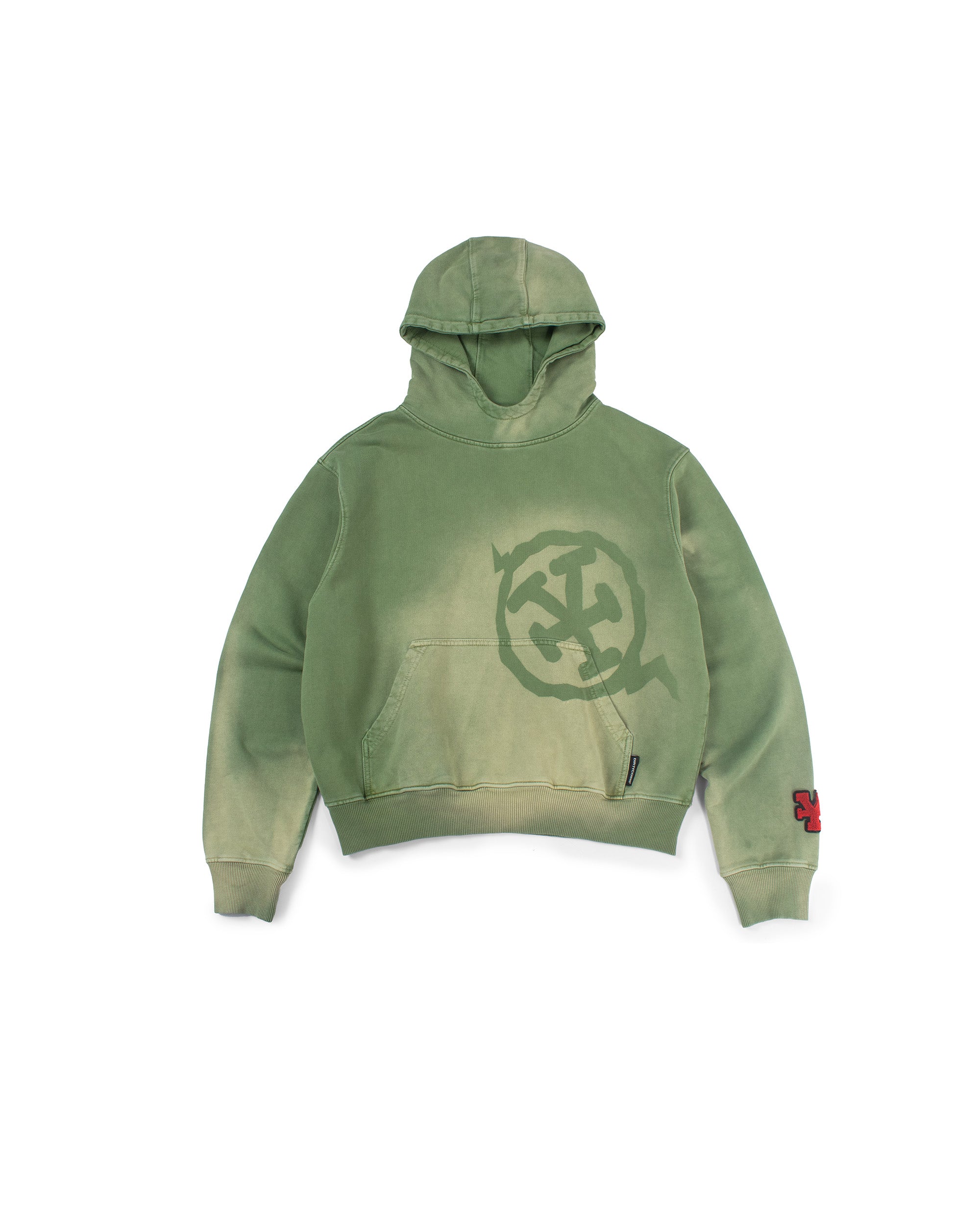 Logo Washed Hoodie - Green