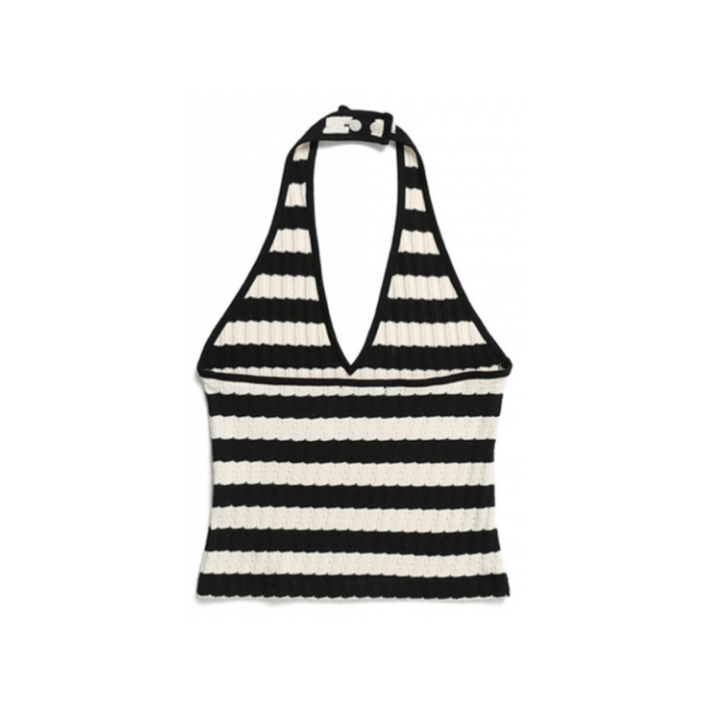 TAG LOGO STRIPE SLEEVELESS 2COLOR