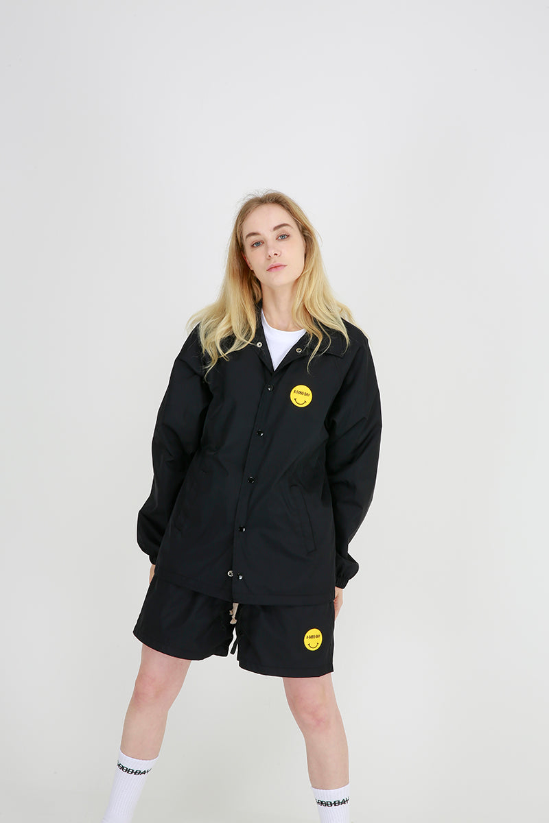 SMILE COACH JACKET (BLACK)