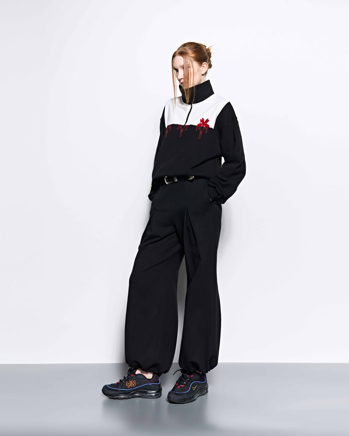 Pleated Wide Lounge Pants _ Black