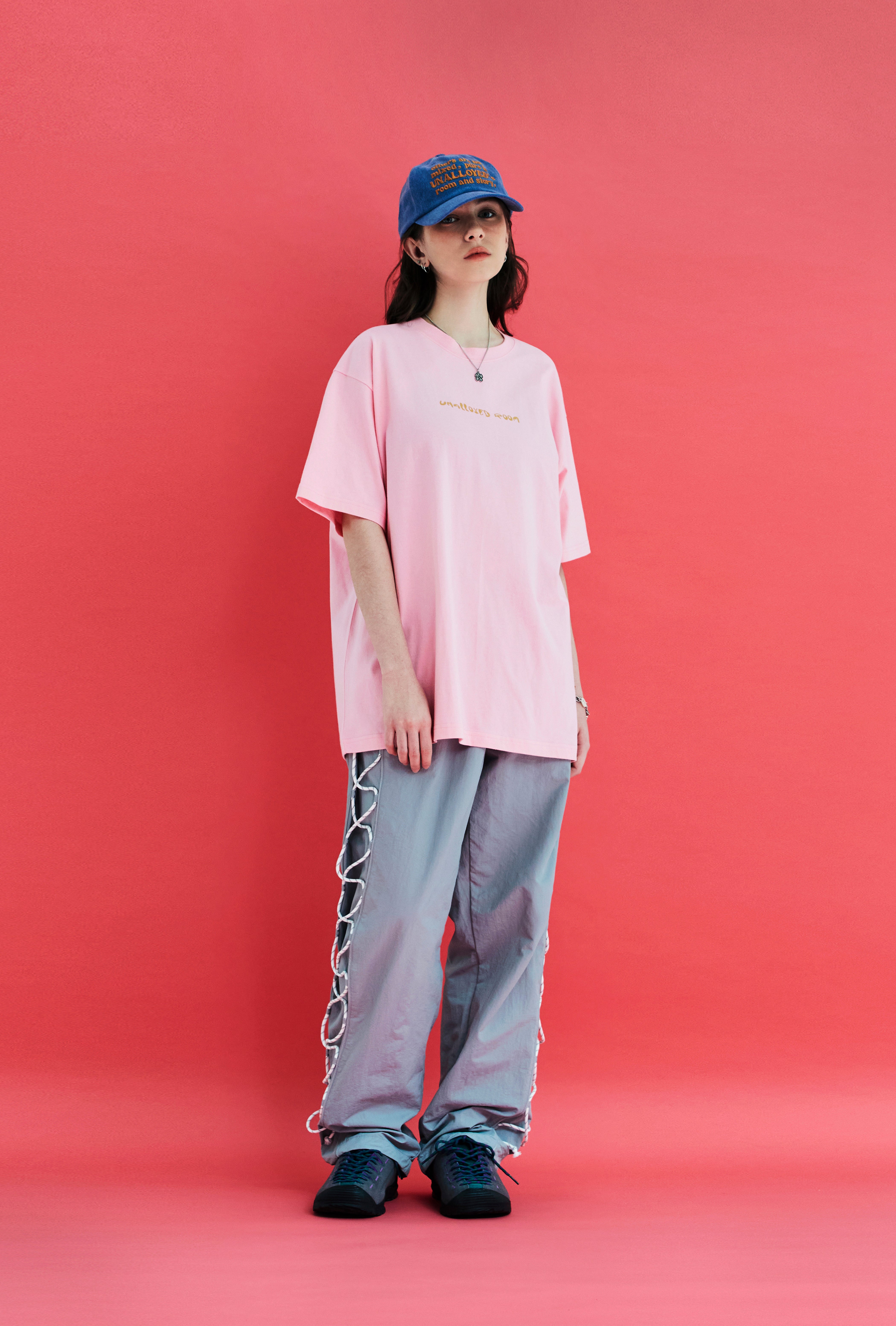 LOGO LEAF T SHIRT / PINK