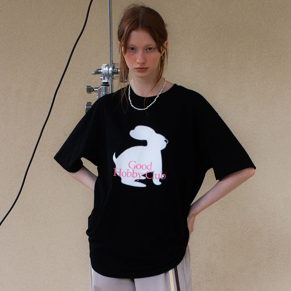 HOBBY RABBIT TEE_BLACK