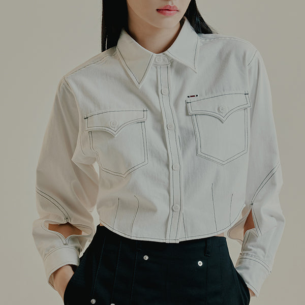 COTTON WESTERN CROP SHIRT