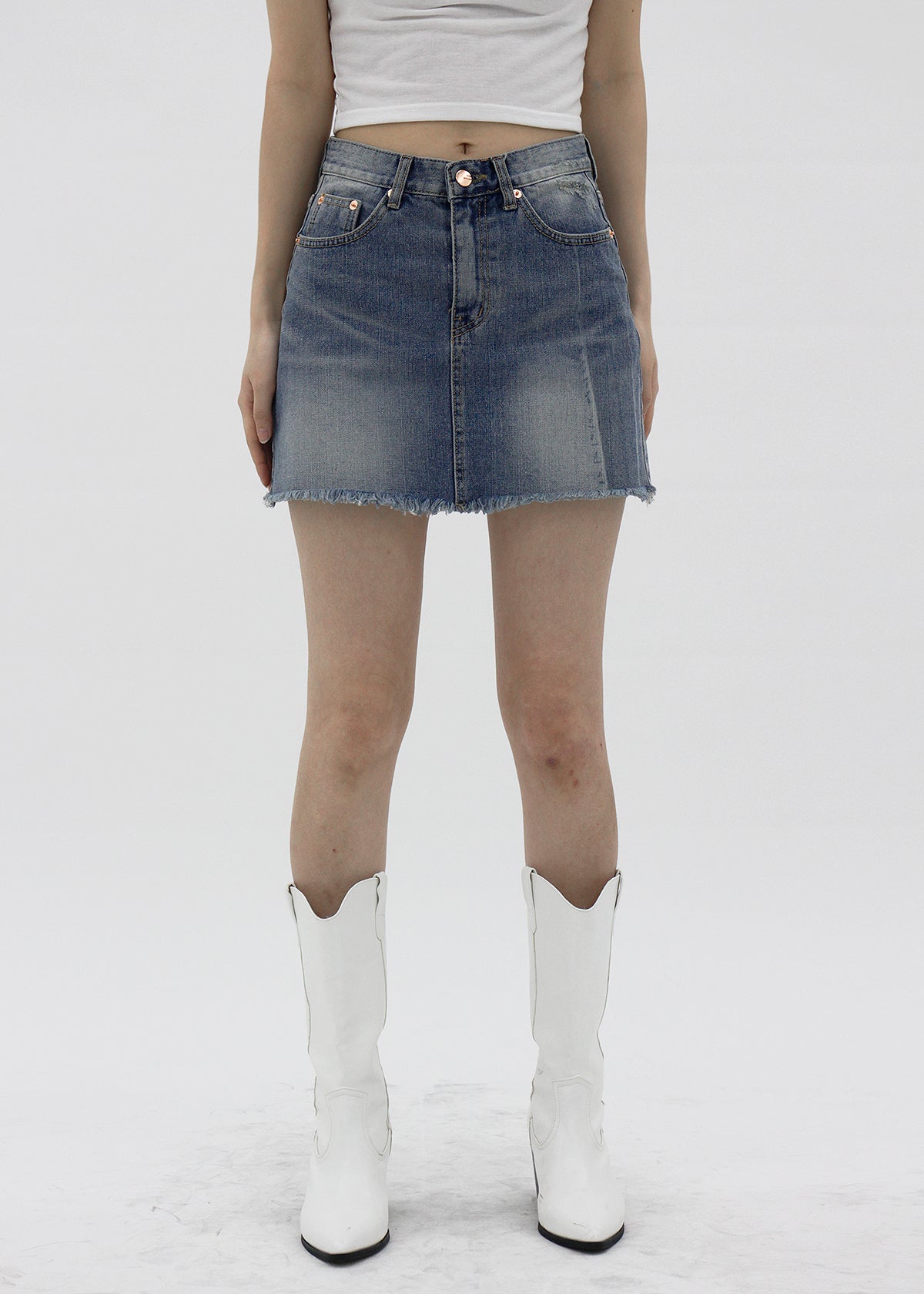 no.0010 Y2K Mini Denim Skirt