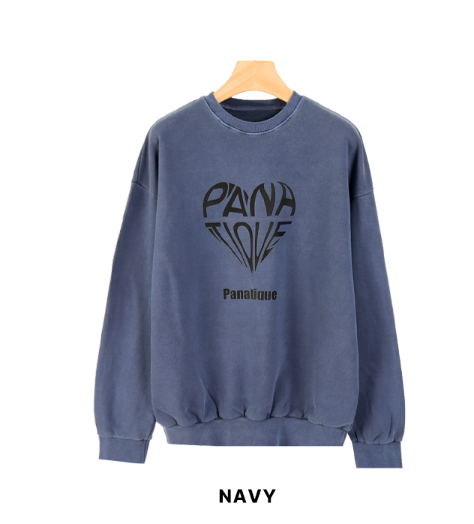 Heart Pigment Oversized Fit Sweatshirt_3color