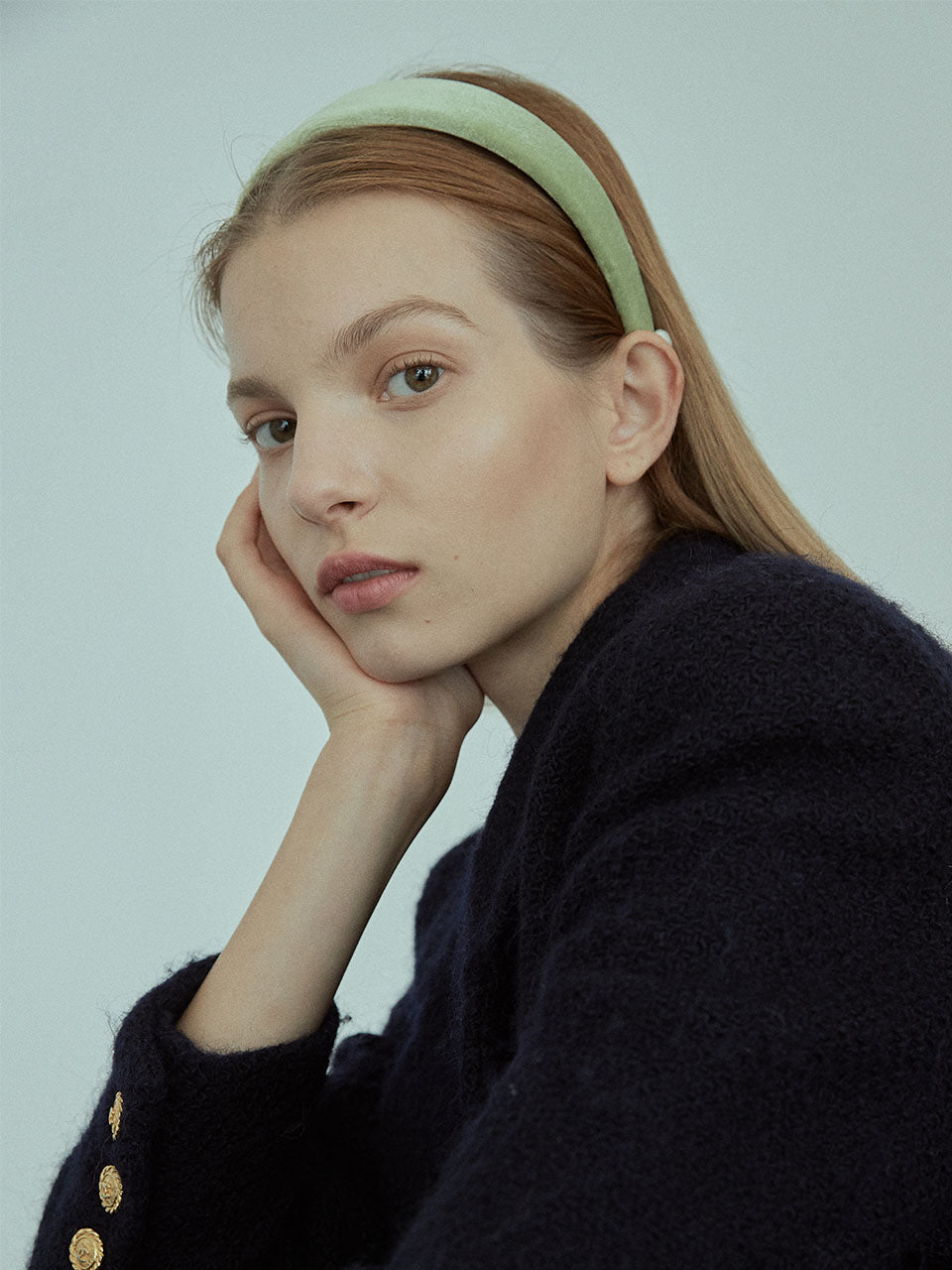 Pistachio Green Velvet Headband