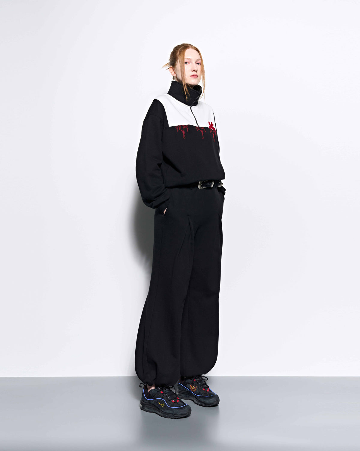 Pleated Wide Lounge Pants _ Black