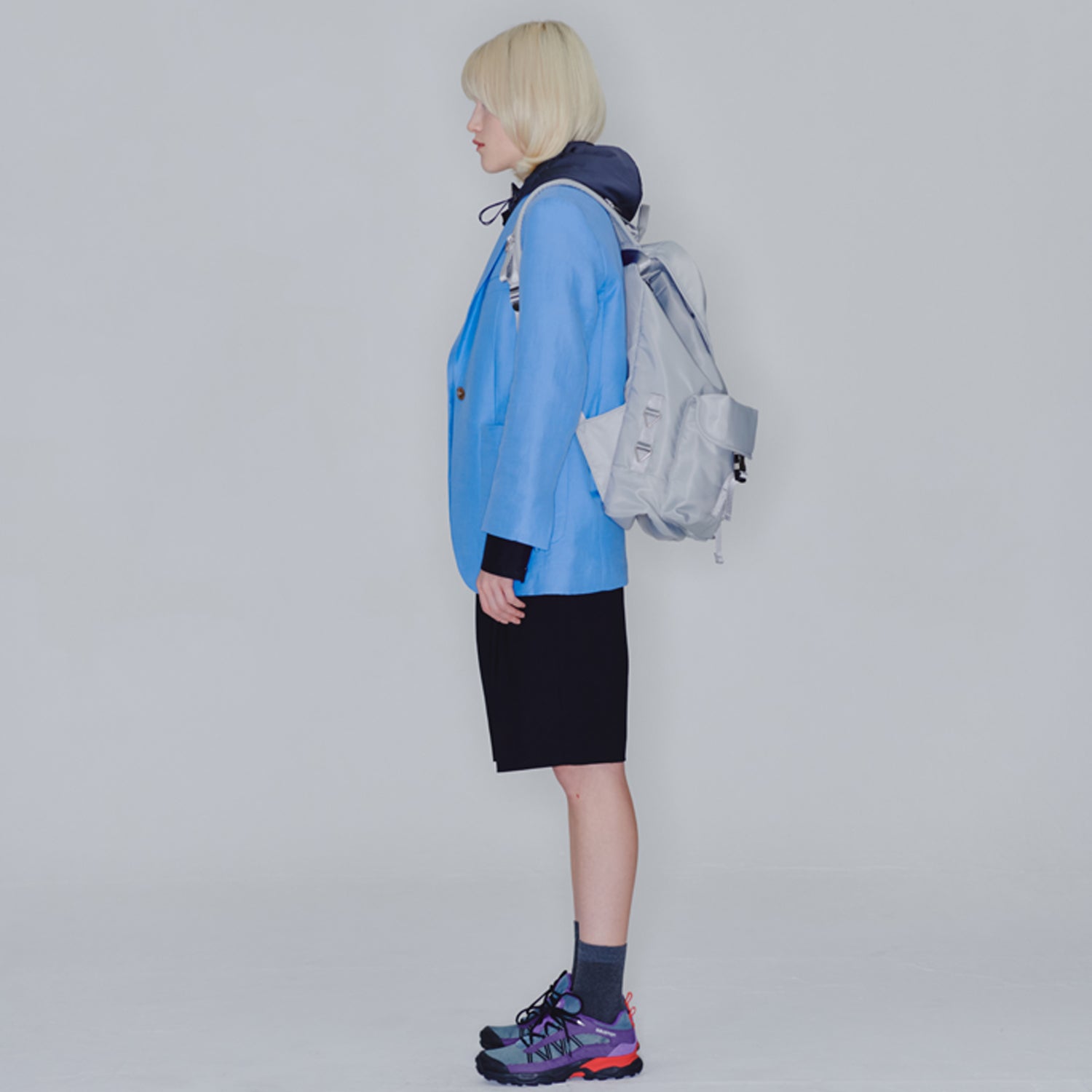 [After Pray Edition] 2-Pocket Nylon Cargo Rucksack (Silver)