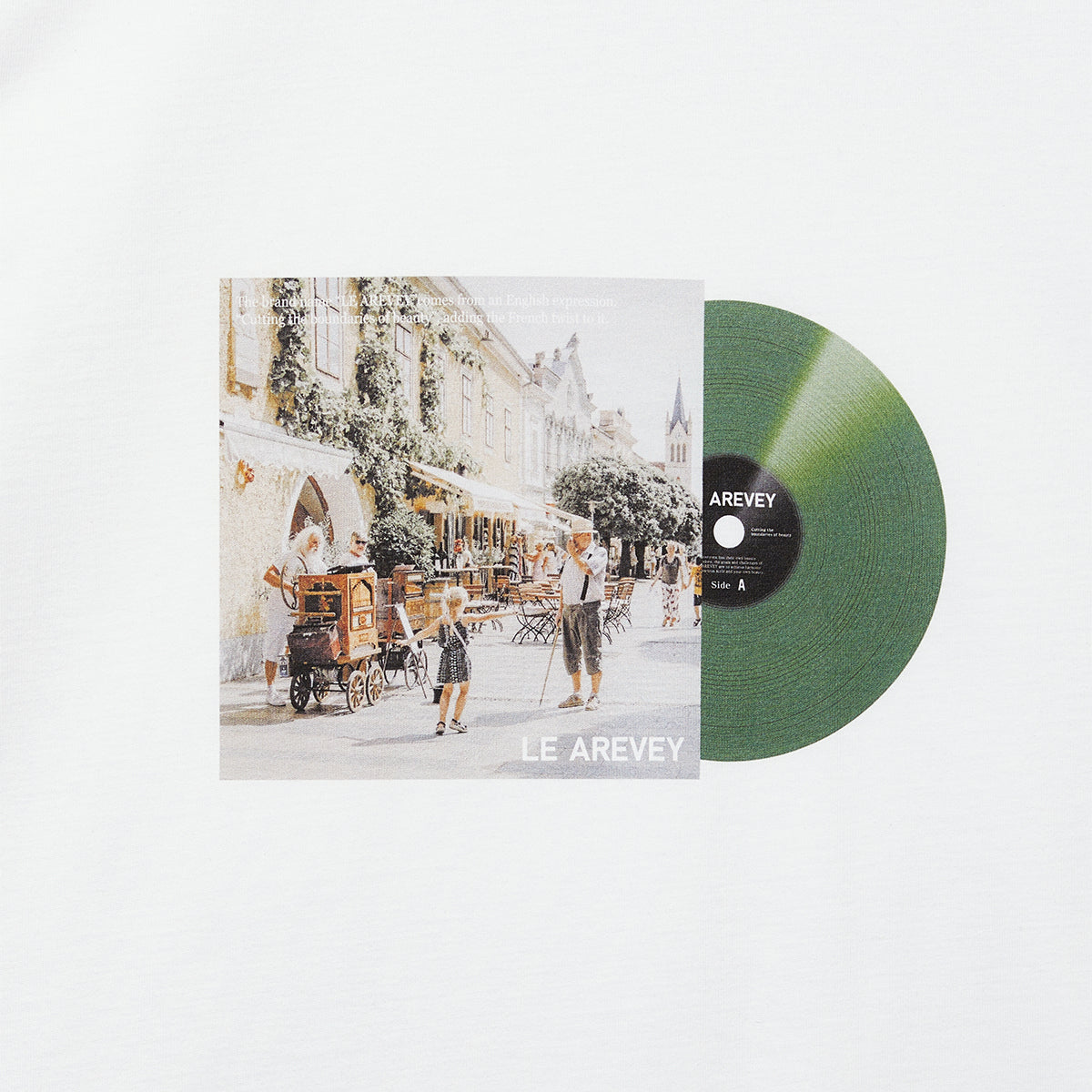 LE AREVEY LP COLLECTOR T-SHIRT WHITE / GREEN