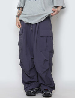 color nylon cargo pants