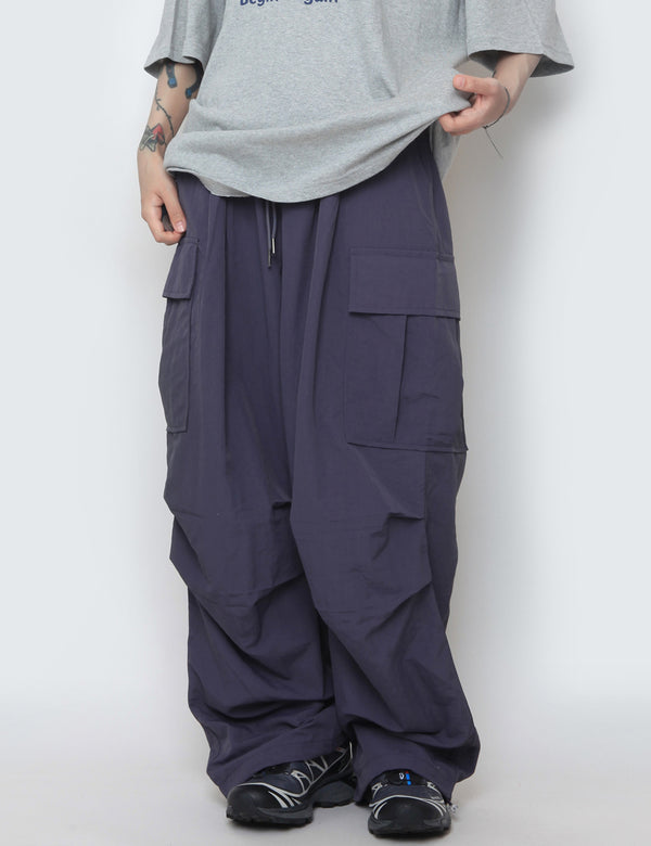 color nylon cargo pants