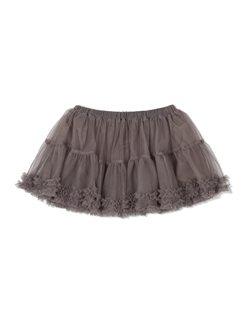 MESH FRILL CANCAN SKIRT(BROWN)