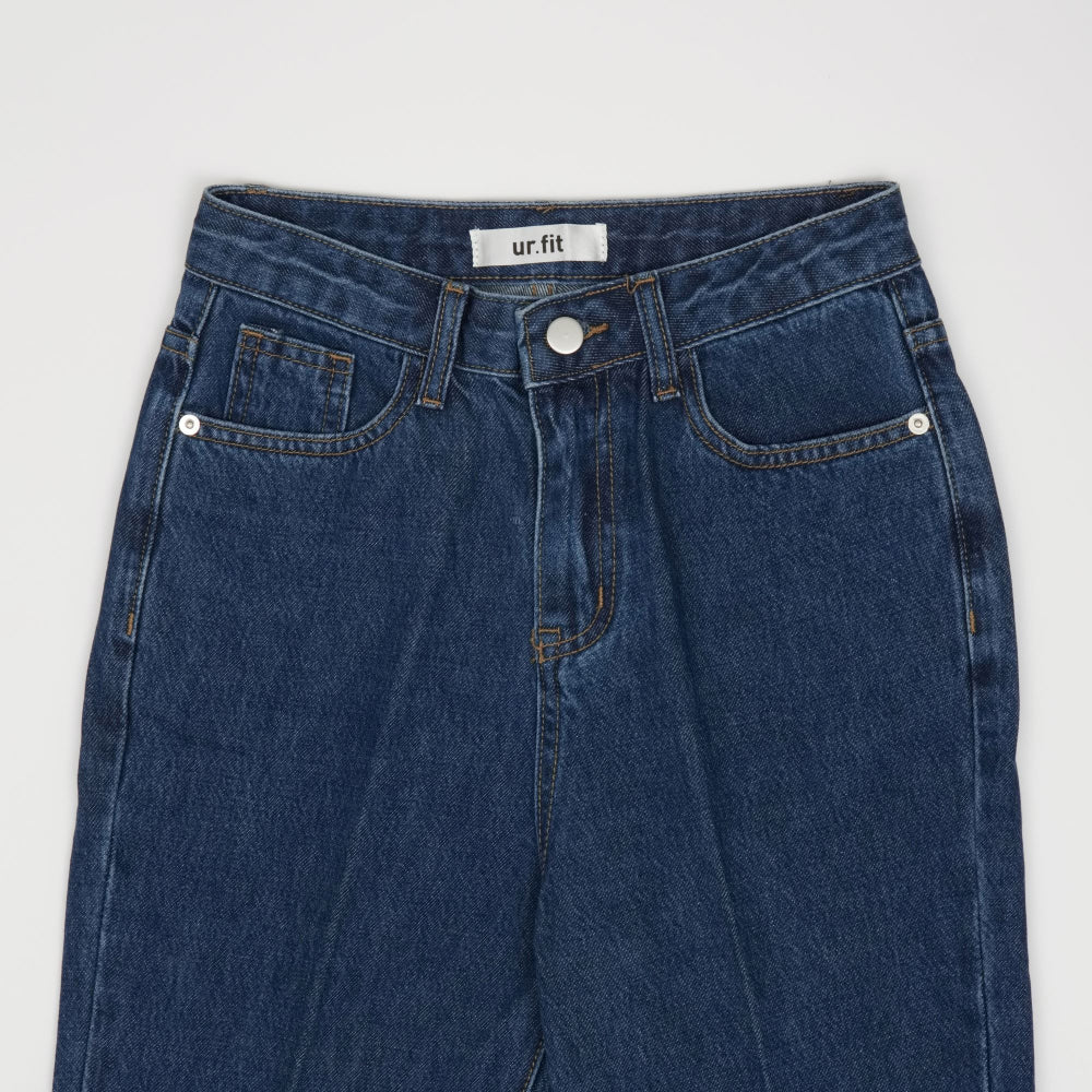 BOOT CUT ROLLED UP NON-SPAN DENIM [6639]