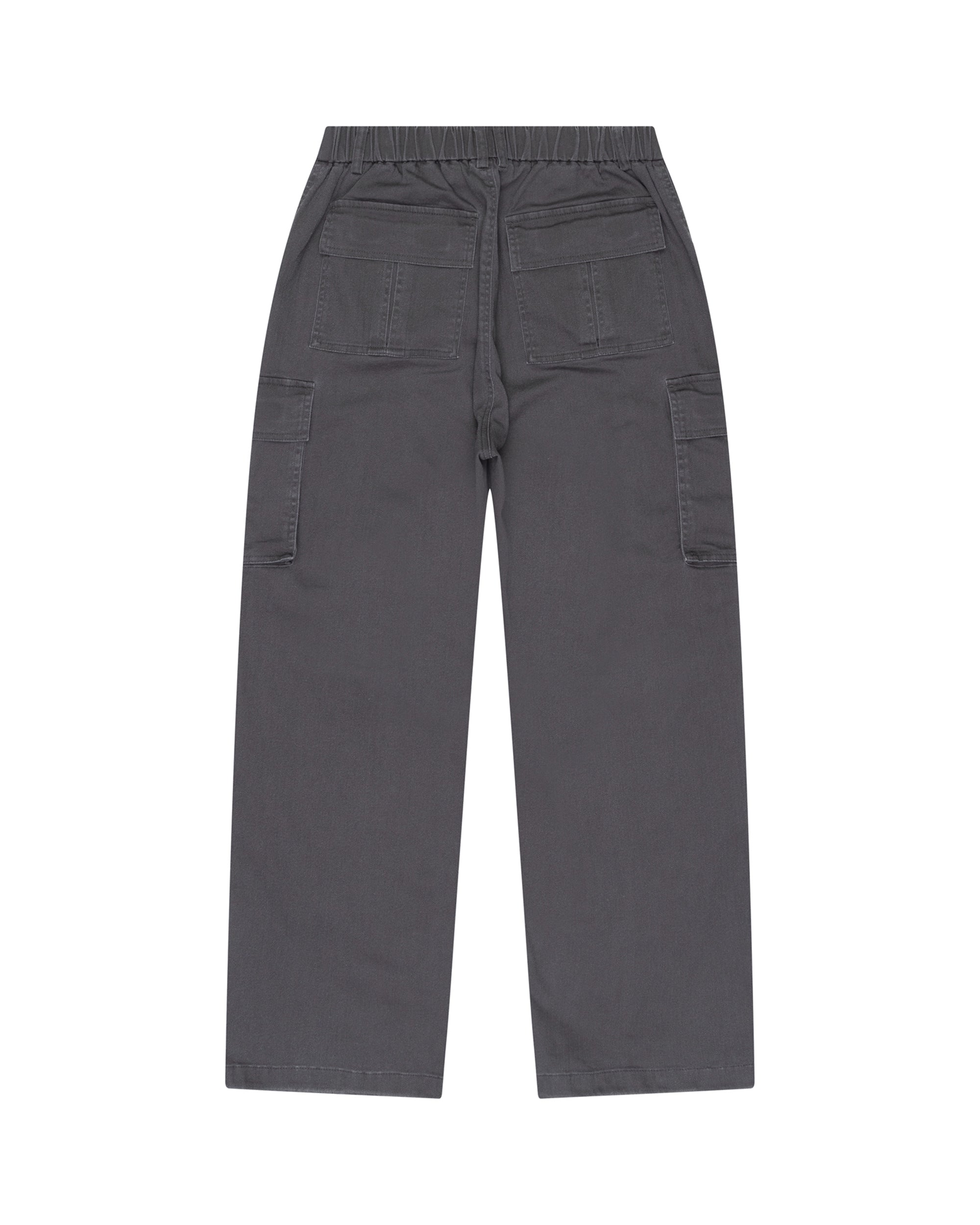 Washed Semi Wide Cargo Pants (Gray)