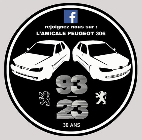 STICKER LOGO PEUGEOT LION AUTOCOLLANT MARQUE DRAPEAU DAMIERS FRANCE PF070