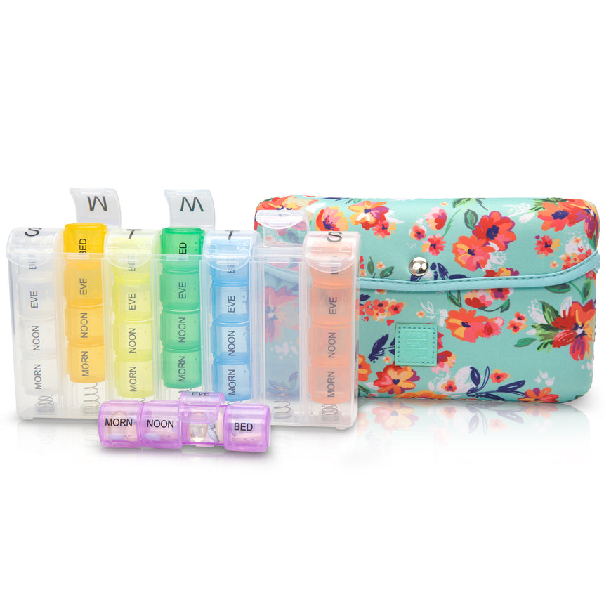 V1 Model) Made Easy Kit Pill Case - Medicine Organizer Box with Remov