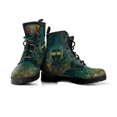 green vegan boots