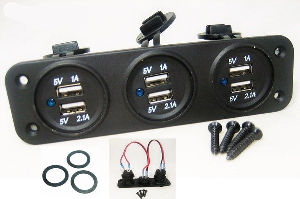 Neem de telefoon op Zwakheid Ontbering Blue USB 9.3 Amp Output Charging Station Panel Plug Mount Marine 12 Vo –  12vtechnology LLC